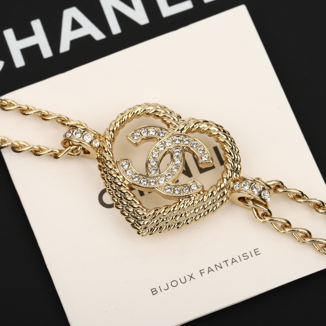 CHANEL - Crystal CC Choker Necklace