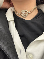 CHANEL - Crystal CC Choker Necklace