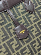 FENDI - Brown FF jacquard fabric bag