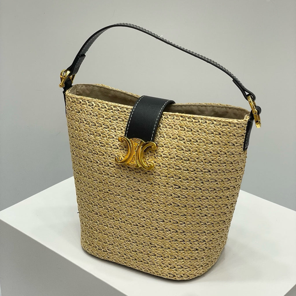 CELIN - MINI BUCKET LOUISE IN RAFFIA