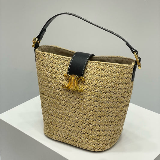 CELIN - MINI BUCKET LOUISE IN RAFFIA
