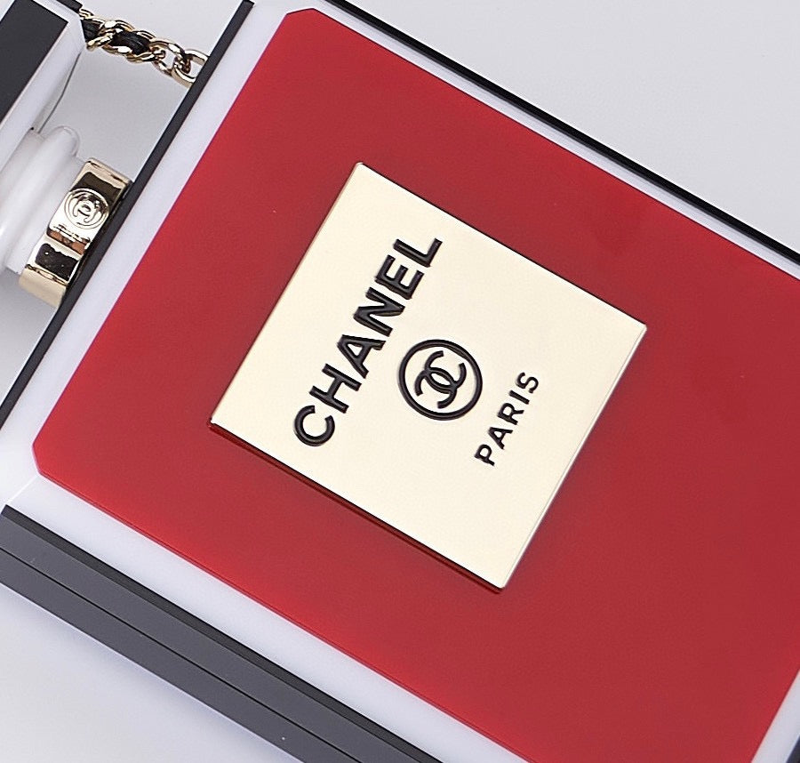 CHANEL - Chanel Plexiglass Perfume Bottle Evening Bag