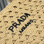 PRADA - woven crochet tote bag