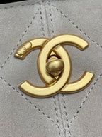 CHANEL - 25A Suede Shopping Bag Grey Small