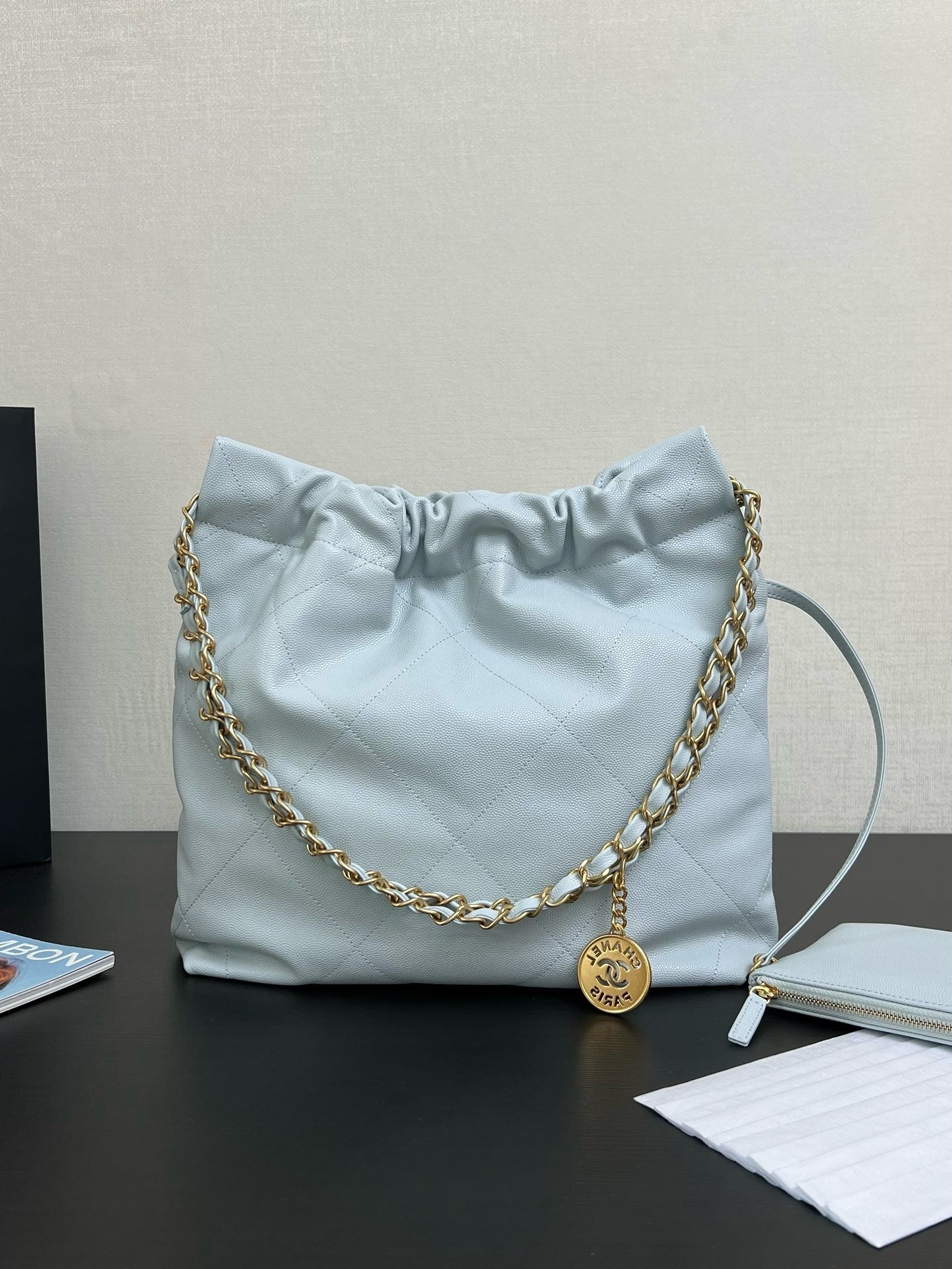 CHANEL - Shiny Calfskin & Gold-Tone Metal