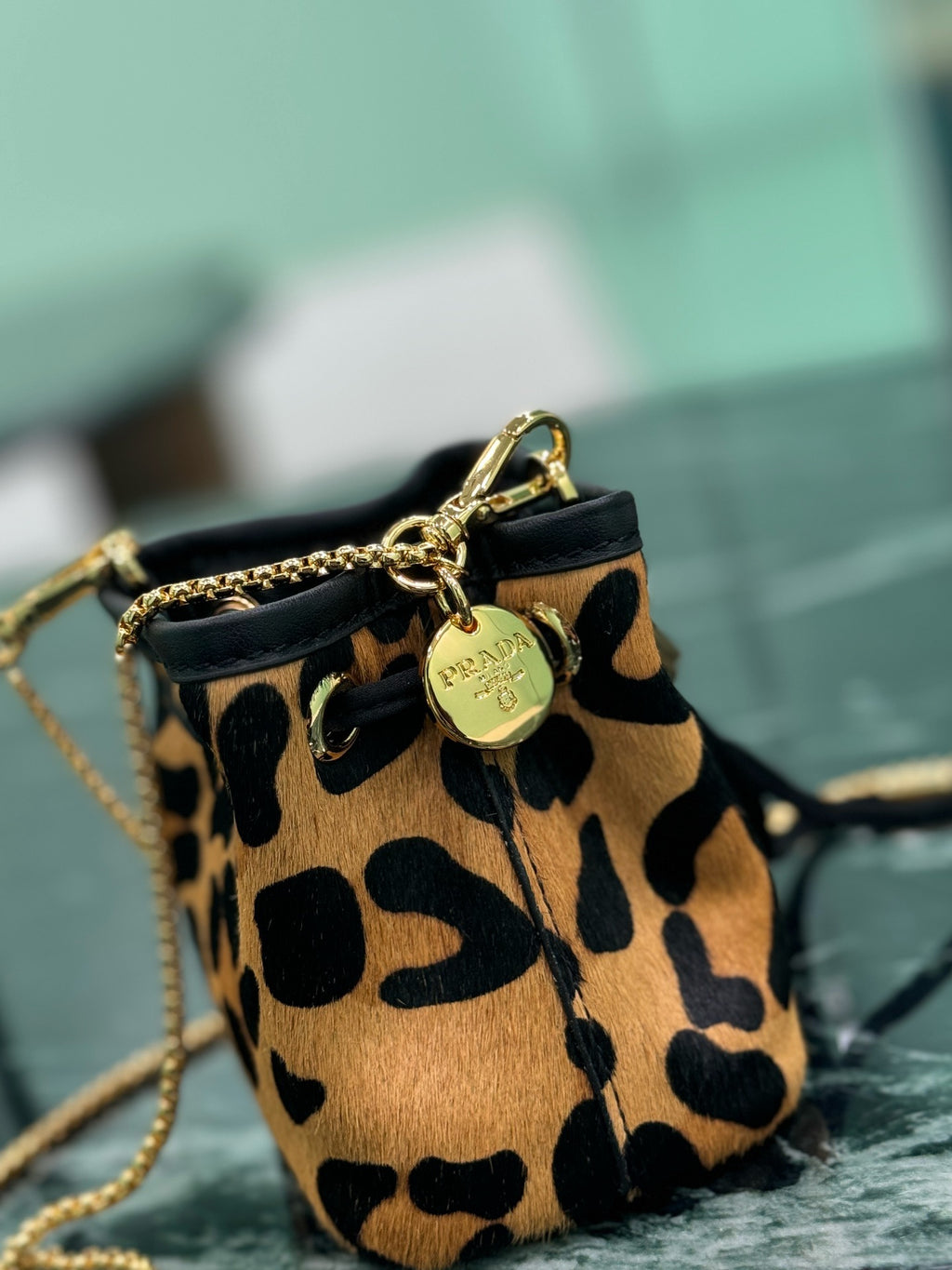 PRADA - animal-print mini bag
