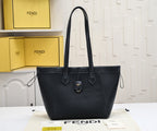 FENDI - Brown FF jacquard leather bag