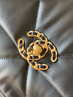 CHANE - Shiny Lambskin Gold-Tone & Ruthenium Finish Metal