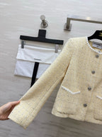 CHANEL - Chanel Light Yellow Tweed Jacket and Dress Set