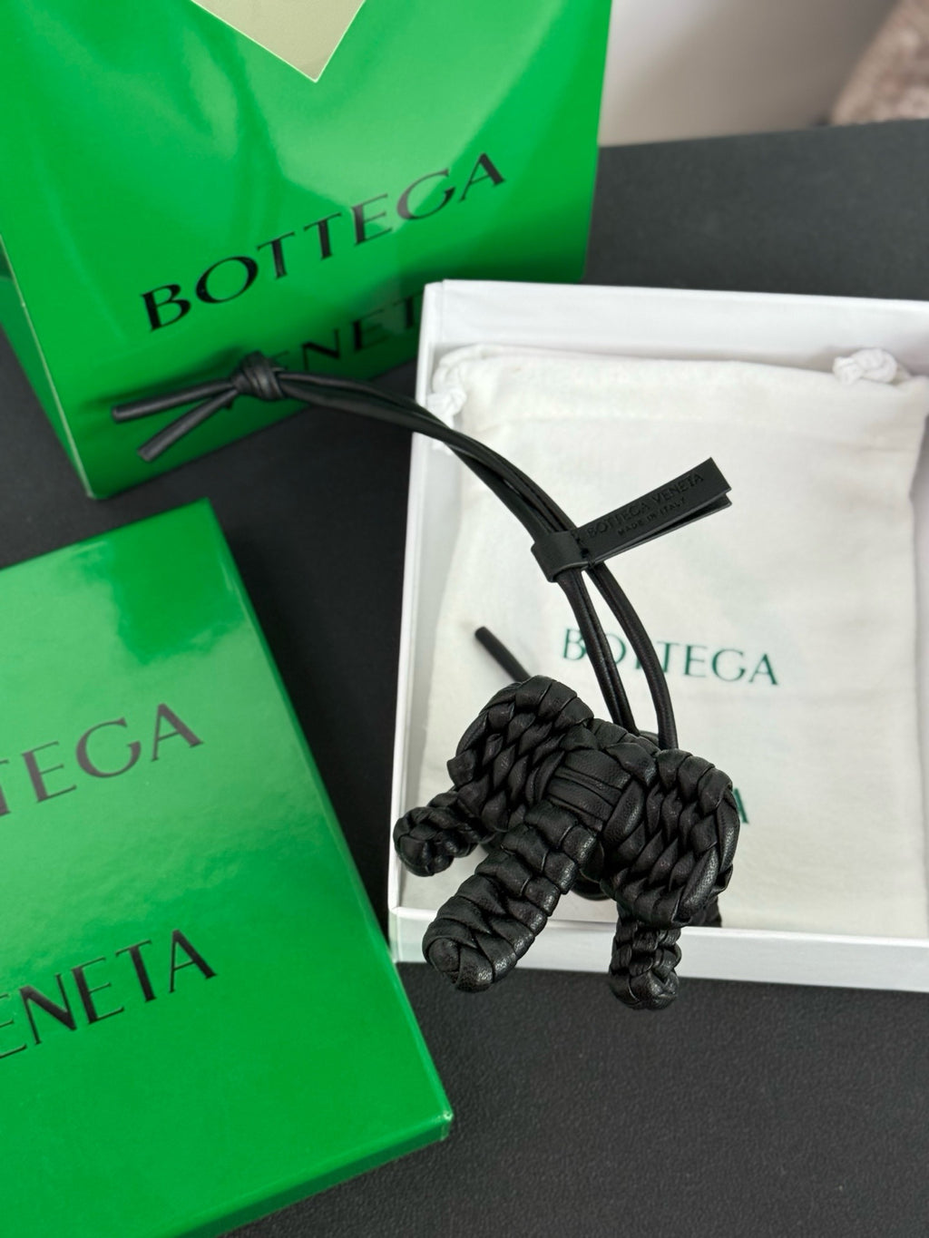 BOTTEGA VENETA - Intrecciato Leather Bag Charm