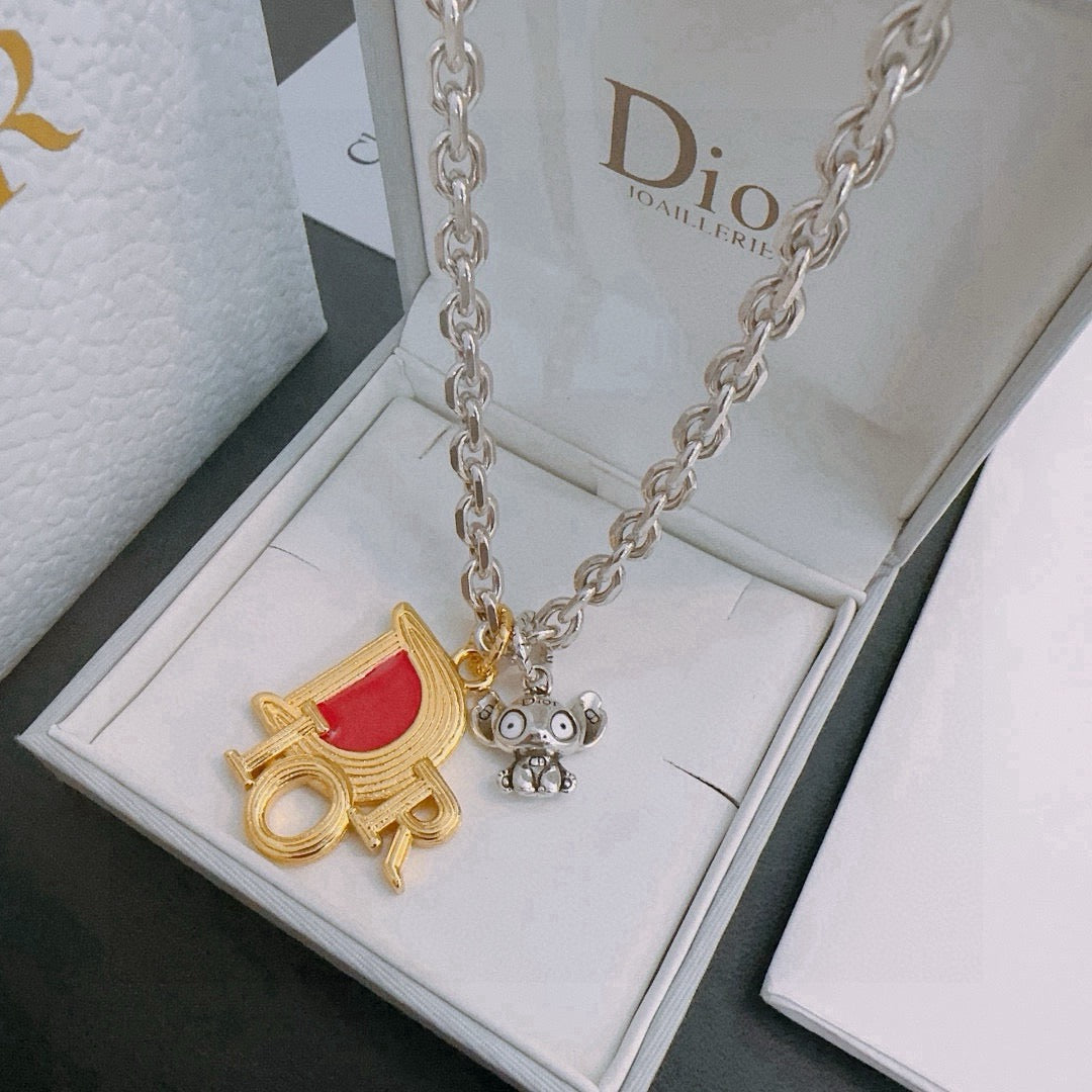 DIOR - Oblique Pendant Necklace