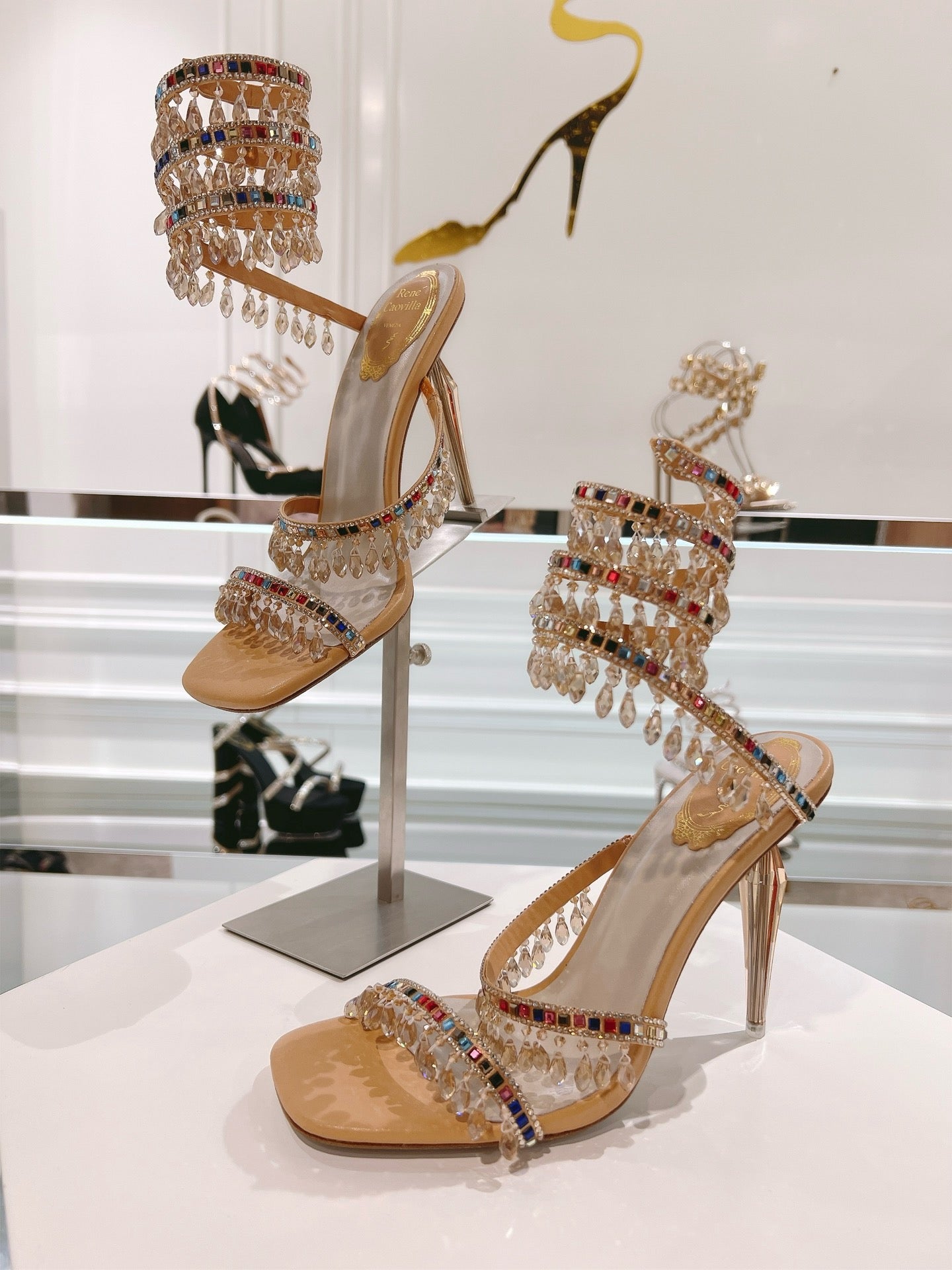 RENE CAOVILLA - CHANDELIER  SANDAL