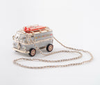 CHANEL - Mini Van Minaudiere 2024 Cruise Bag in silver Plexiglass White Surf