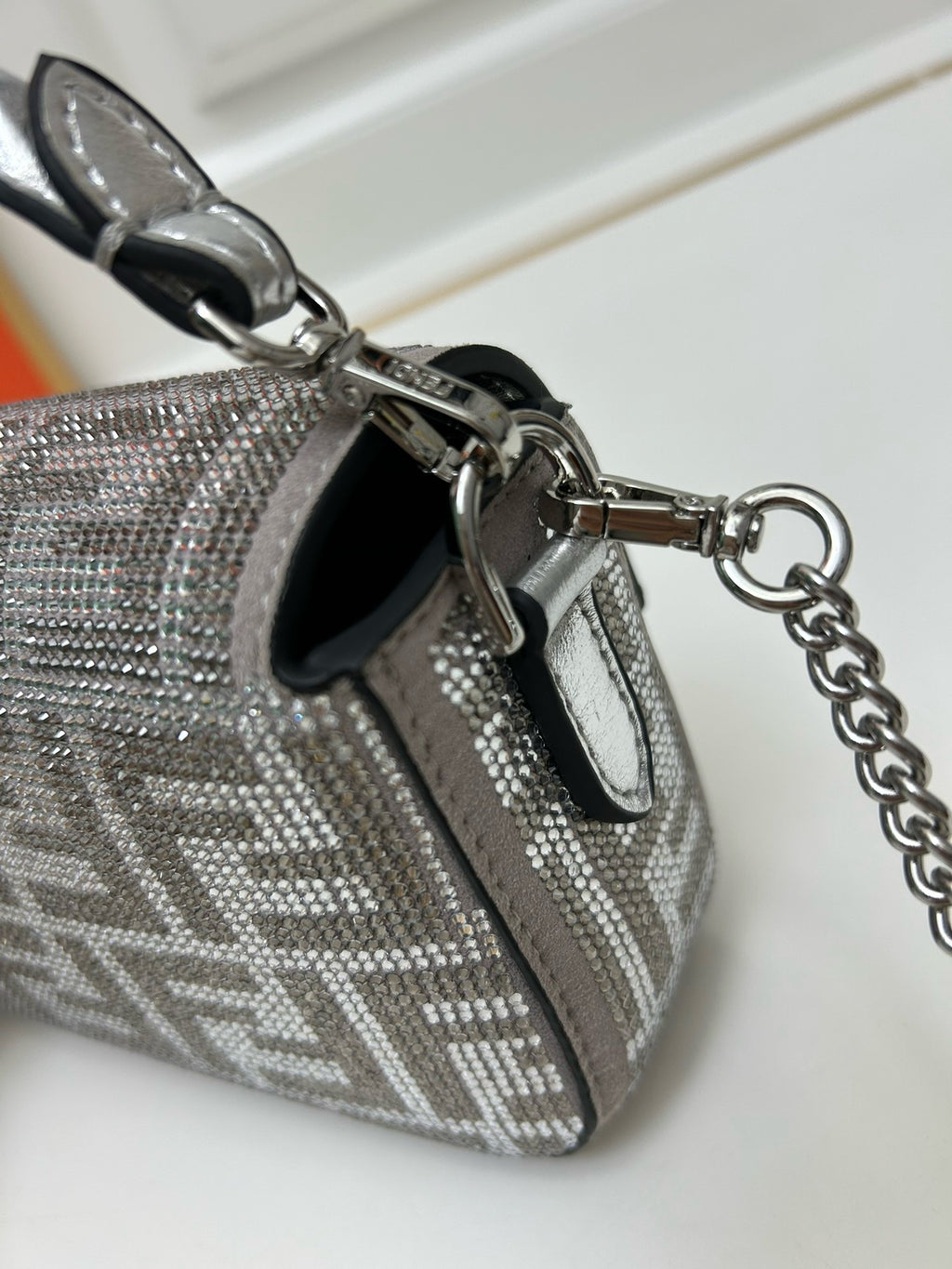 FENDI - Medium Baguette Bag in Crystal FF Motif