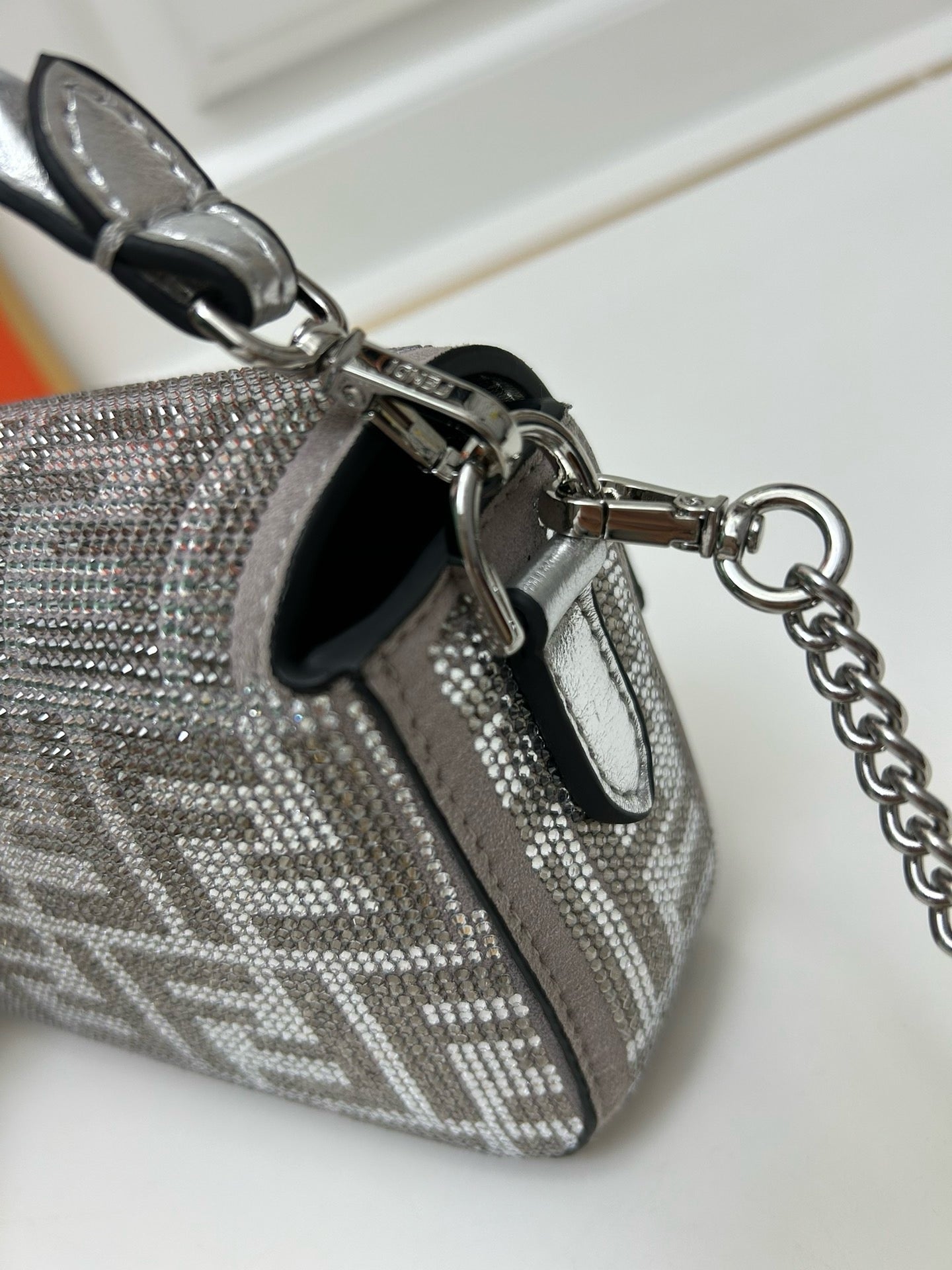 FENDI - Medium Baguette Bag in Crystal FF Motif