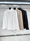 BURBERRY - Stretch Poplin Check long Sleeve Shirt
