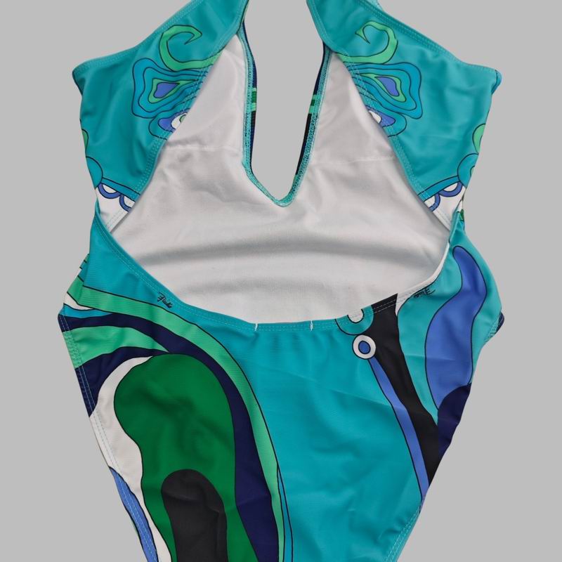 PUCCI - Patterned Halterneck One-Piece Swimsuit