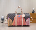 LOUIS VUITTON - x Yayoi Kusama Monogram Keepall Bandoulière 50 duffle bag