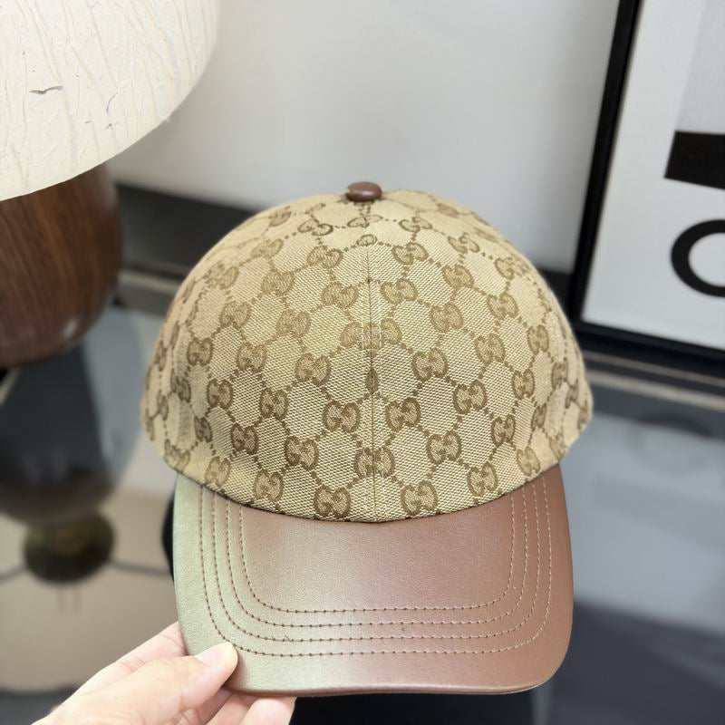 GUCCI - Leather Visor Baseball Cap
