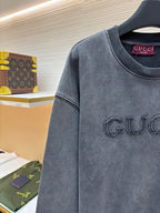 GUCCI  - Logo Cotton Crew Neck Sweatshirt