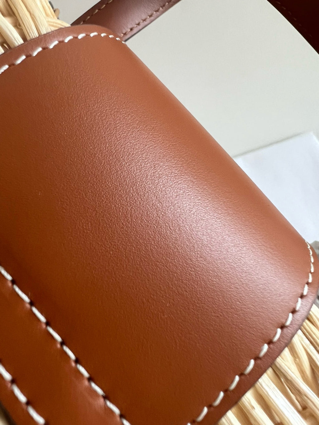 CELINE - TEEN COUFFIN IN WICKER AND NATURAL CALFSKIN