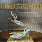 RENE CAOVILLA - ESCARPIN SLINGBACK CINDERELLA DORÉ 80