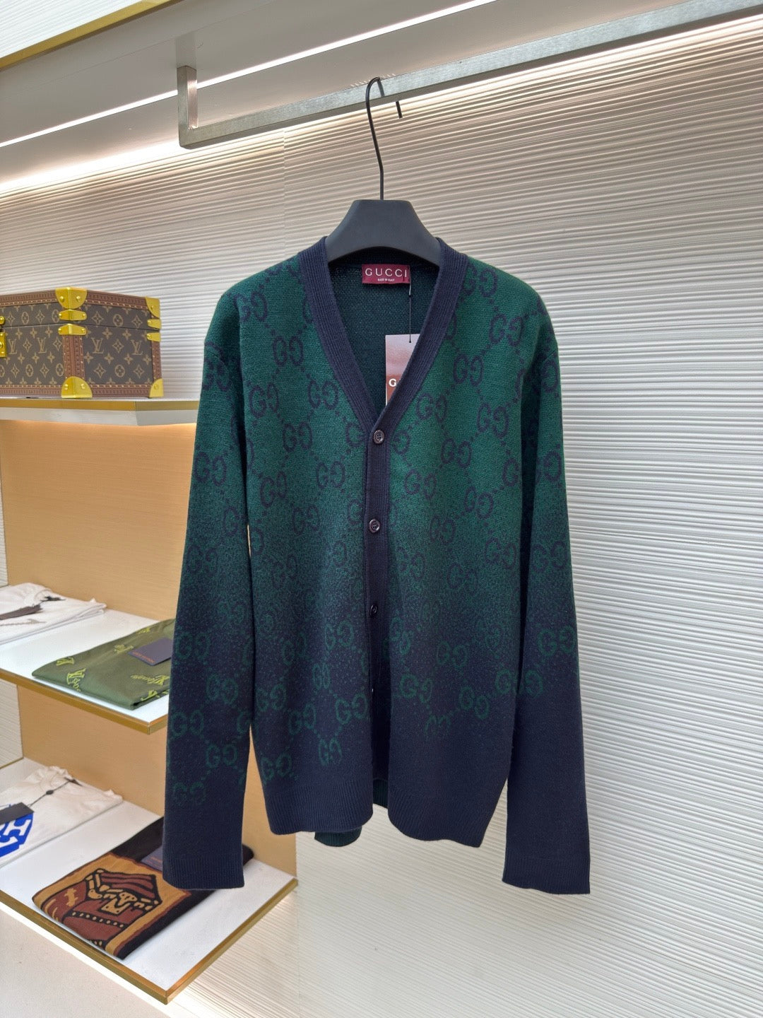 GUCCI  - GG degradé-jacquard cardigan