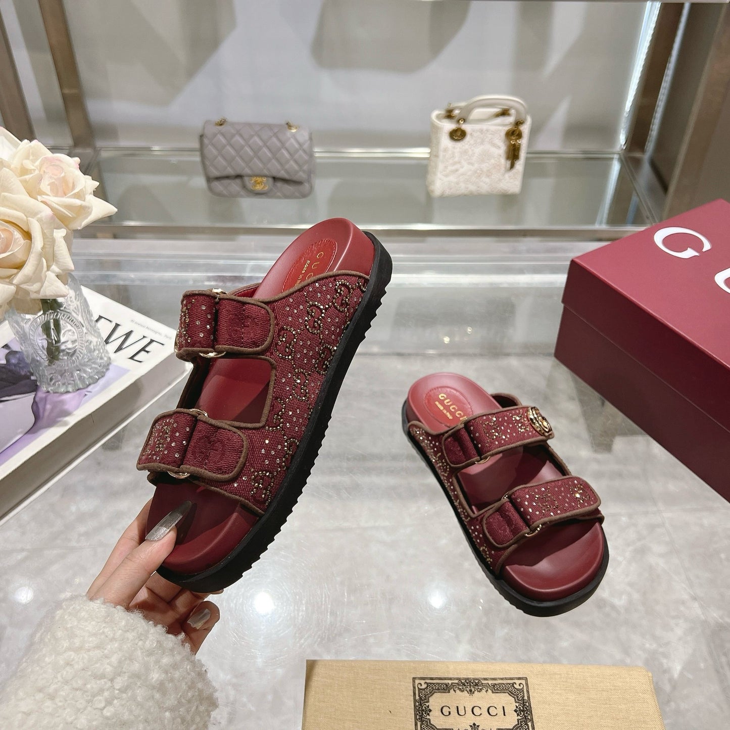 GUCCI - Glitter slippers