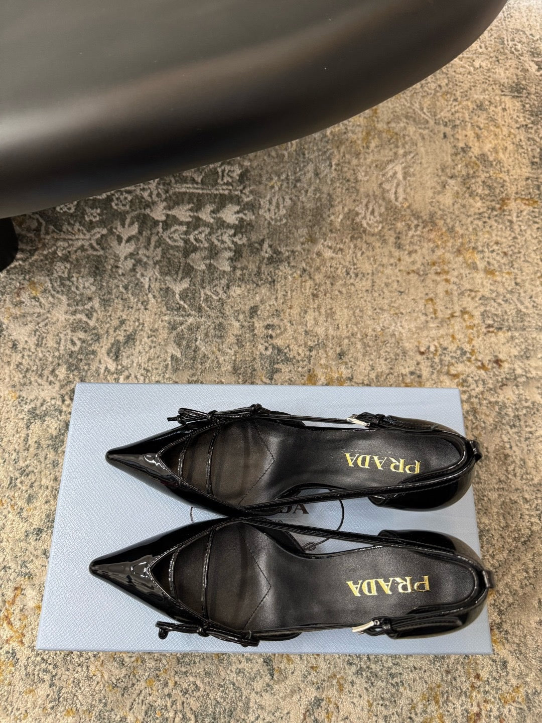 DIOR - open side patent leather heeled pumps