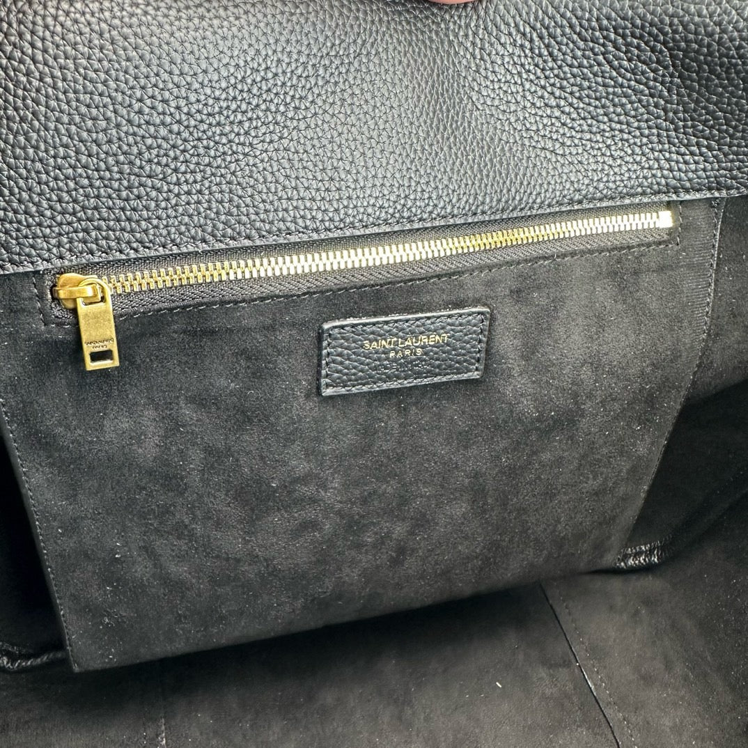 SAINT LAURENT- bea tote in grained leather