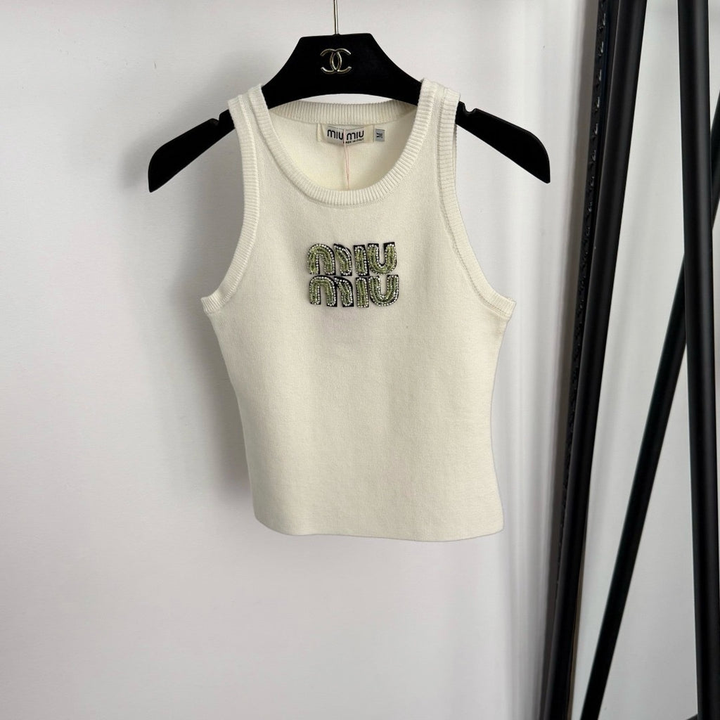 MIU MIU - Cotton knit tank top