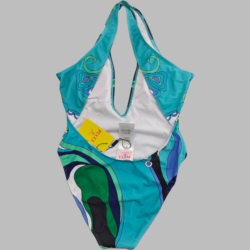 PUCCI - Patterned Halterneck One-Piece Swimsuit