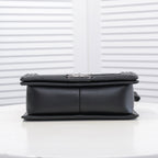 CHANEL - Exotics Small Boy Bag Black Python Molurus Leather