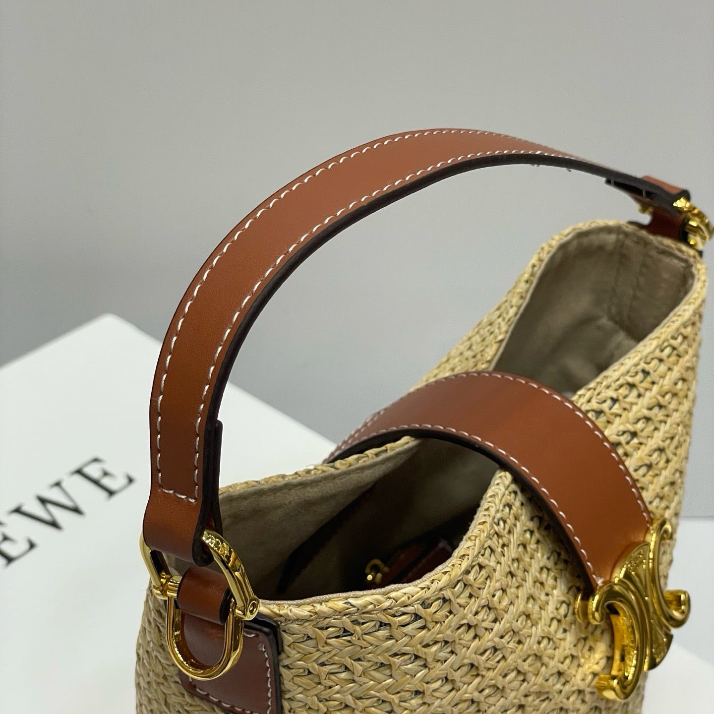 CELIN - MINI BUCKET LOUISE IN RAFFIA
