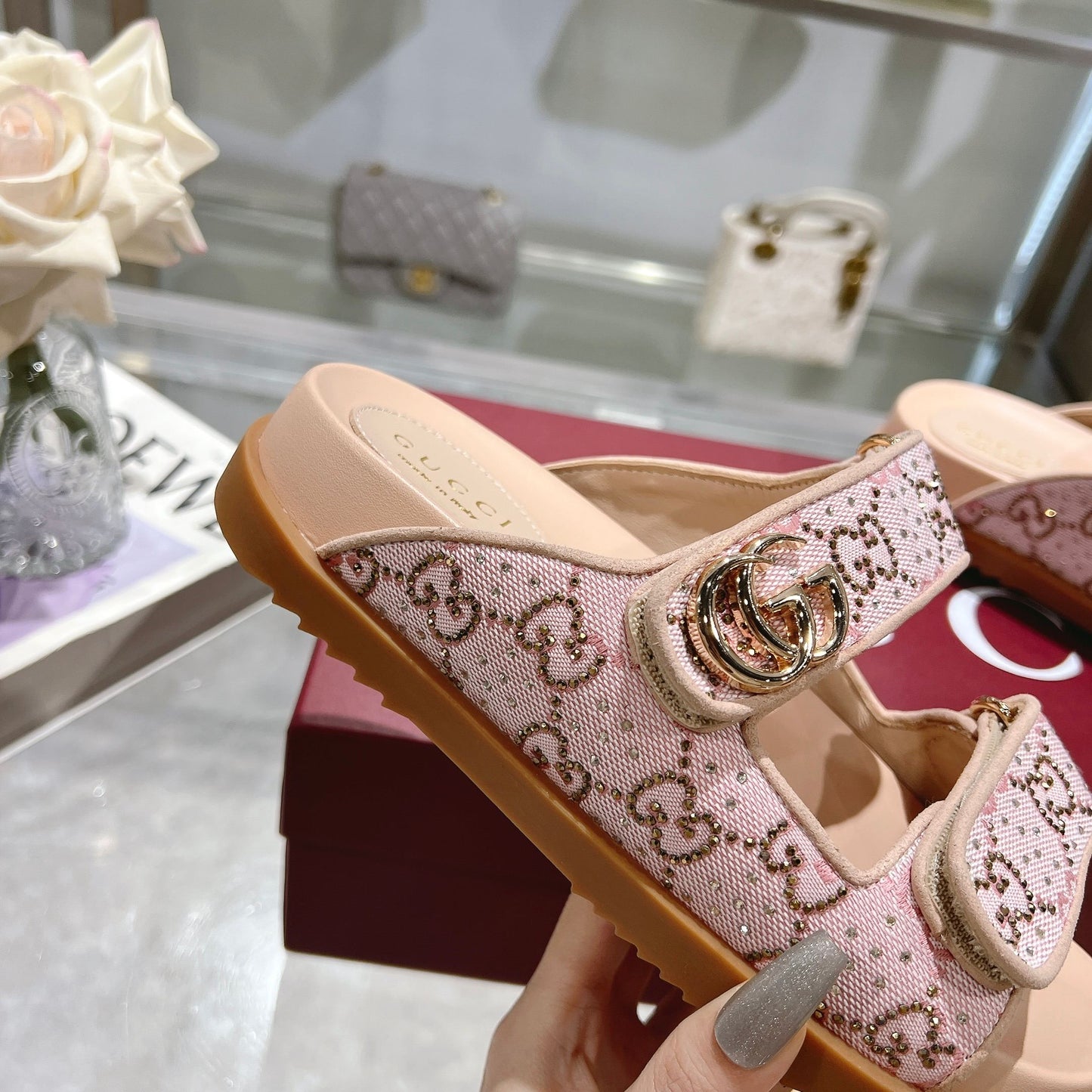 GUCCI - Glitter slippers