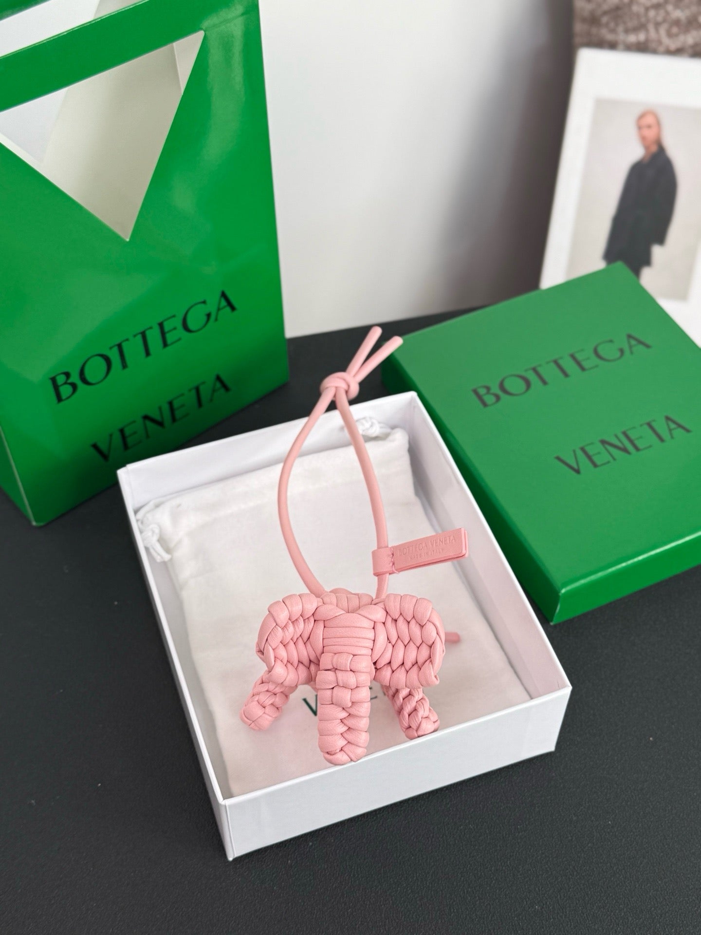 BOTTEGA VENETA - Intrecciato Leather Bag Charm