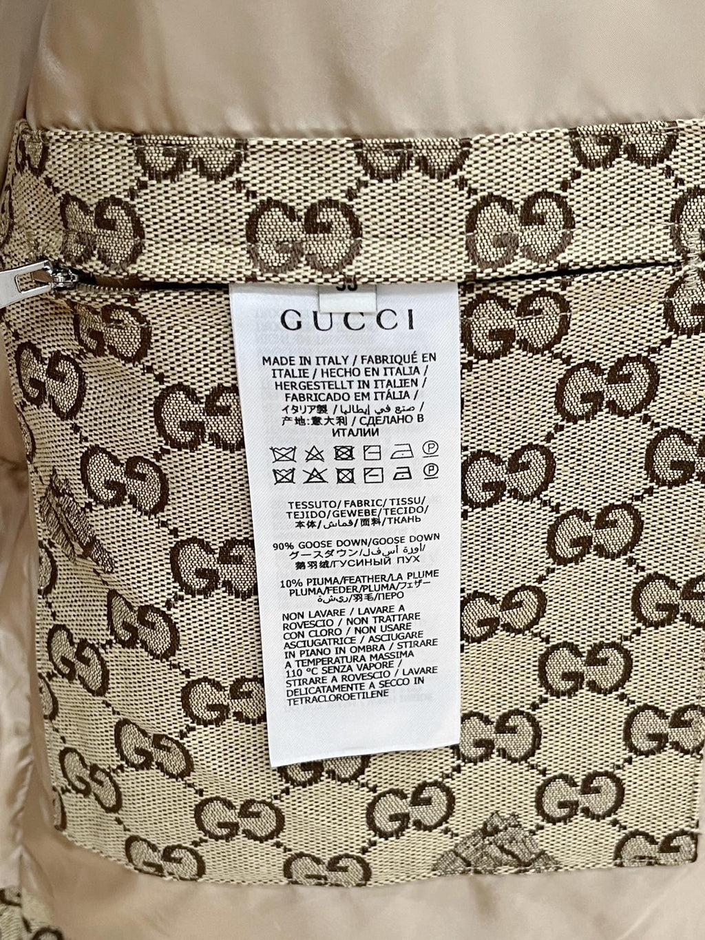 GUCCI - GG unisex Canvas Padded Gilet