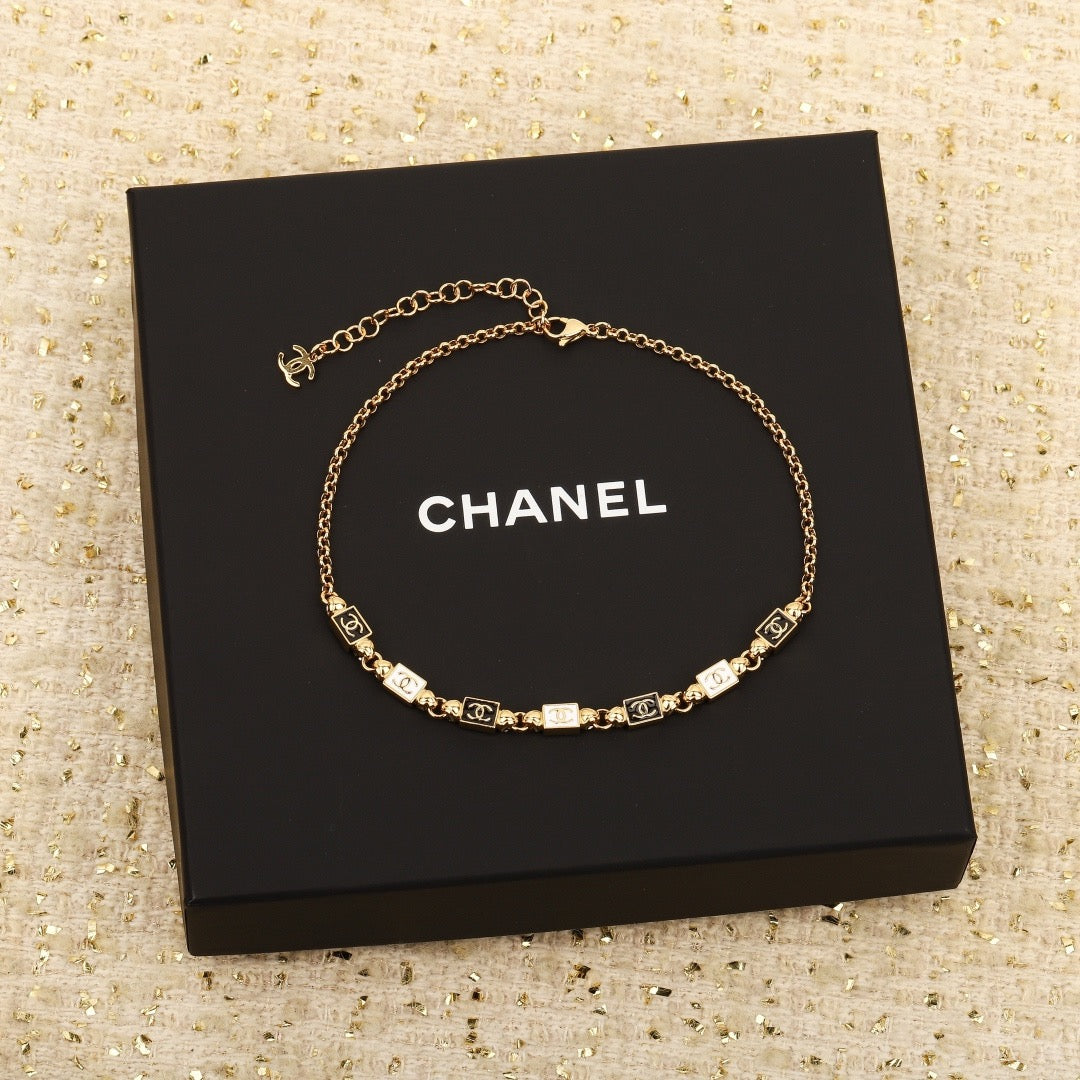 CHANEL - Crystal CC Choker Necklace