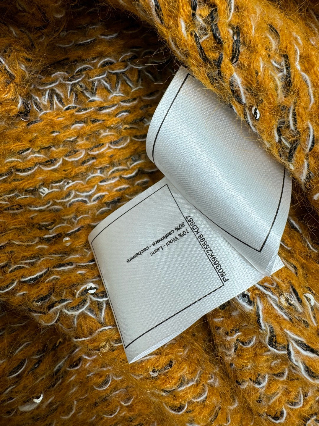 CHANEL - Chanel Boutique CC Logo Vintage Mustard Wool