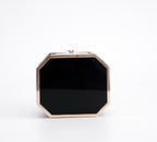 CHANEL - Limited Edition Black Quilted Resin Tea Box Minaudiere Imitation Pearl and Gold Hardware, 2024