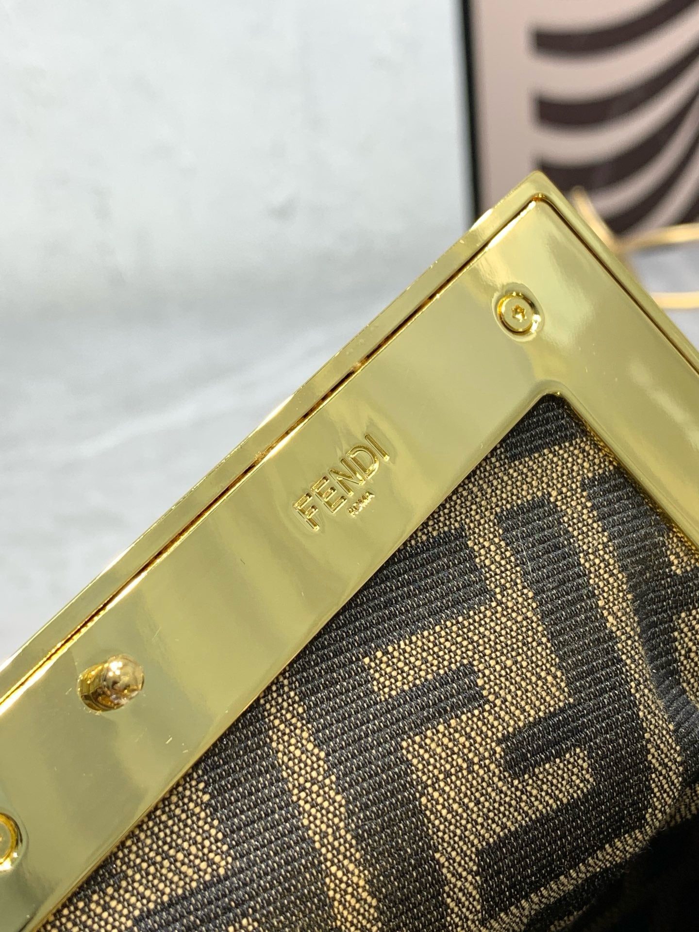 FENDI - First Bag Raffia Small shoulder bag