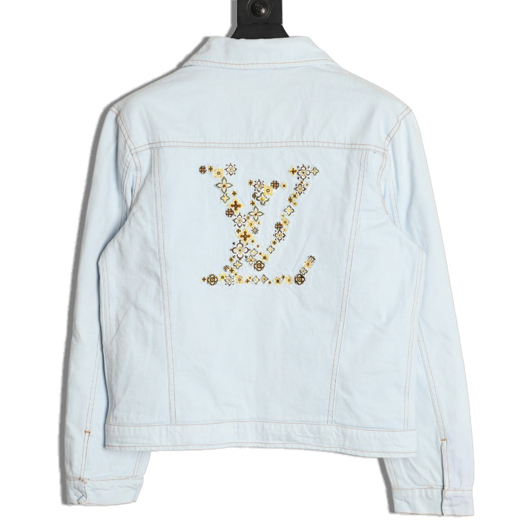 LOUIS VUITTON - Embroidered Signature Denim Workwear Blouson