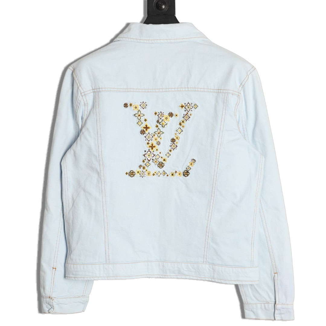 LOUIS VUITTON - Embroidered Signature Denim Workwear Blouson