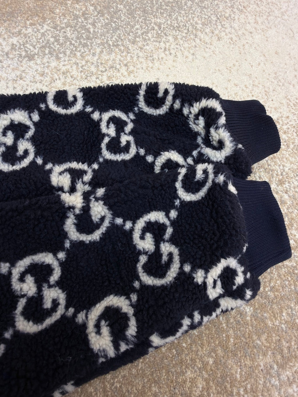 GUCCI  - Blue Gg Fuzzy Fabric Jacquard