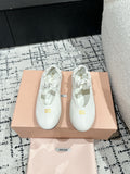 MIU MIU - Ruches nappa leather ballerinas
