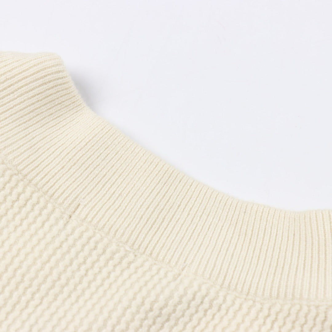 LOUIS VUITTON - Applikation ribbet strik sweater