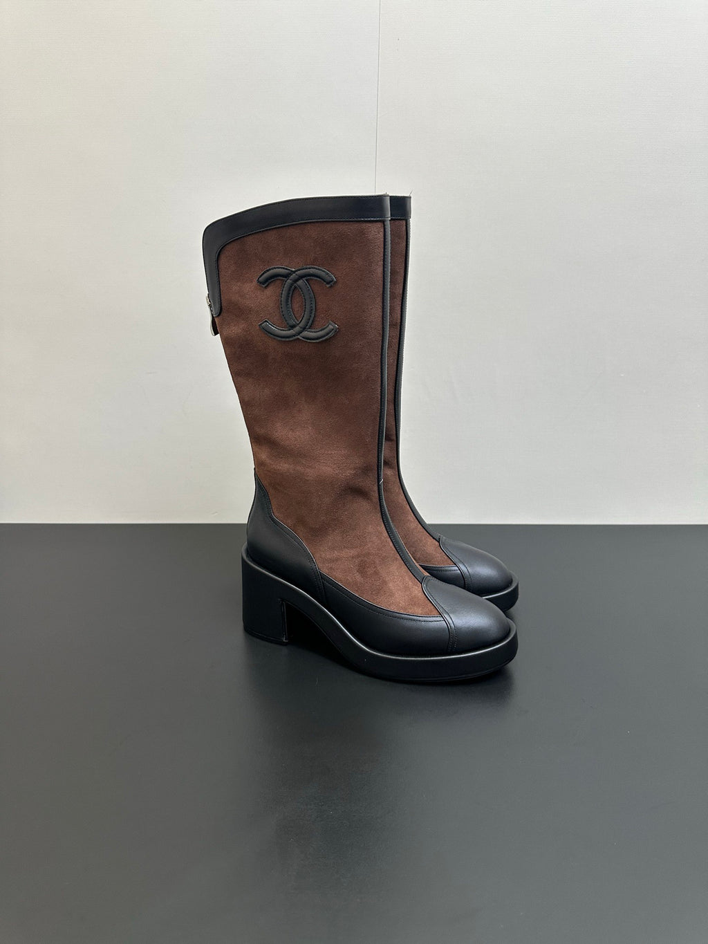 CHANEL - Chanel Suede and Leather High Boot