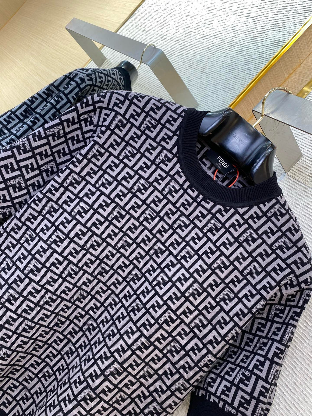 FENDI - Jacquard Knitted T-Shirt