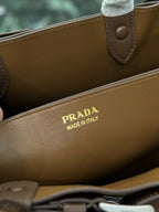PRADA - Prada Buckle big Leather Handbag With Belt