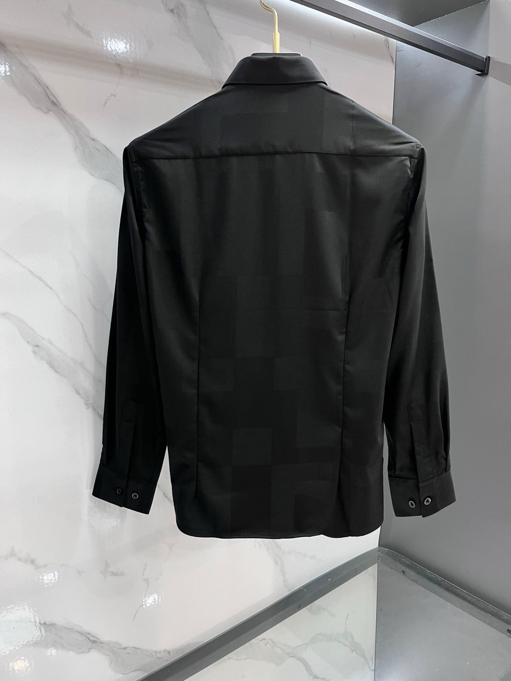 BURBERRY - Stretch Poplin Check long Sleeve Shirt